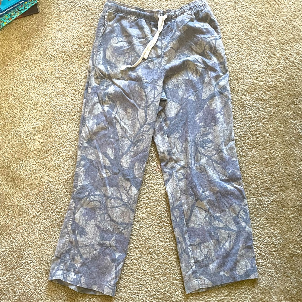 Rsq pajama pants men’s medium realtree camo tan brown leaf drawstring